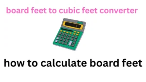 how to calculate board feet